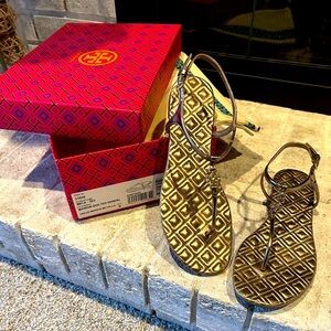 NWT Tory Burch Marion sandals, size 8